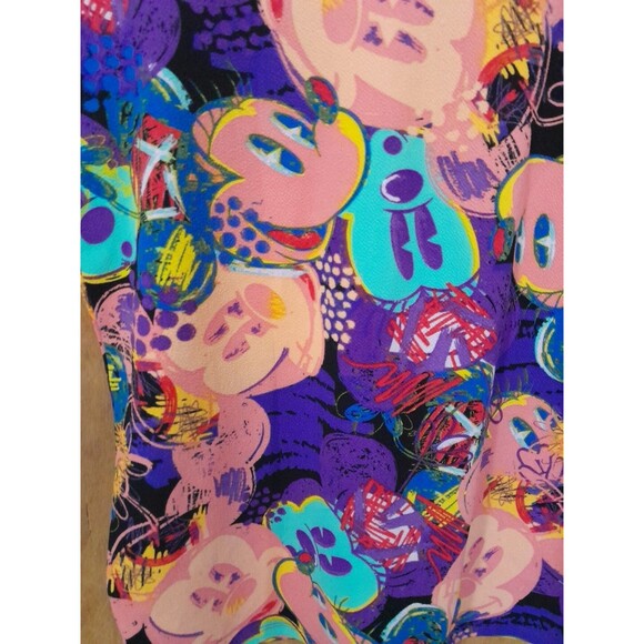 LuLaRoe Skirt 3x bodycon Mickey Mouse Straight Pencil Art to Wear Multi-color - Picture 5 of 7